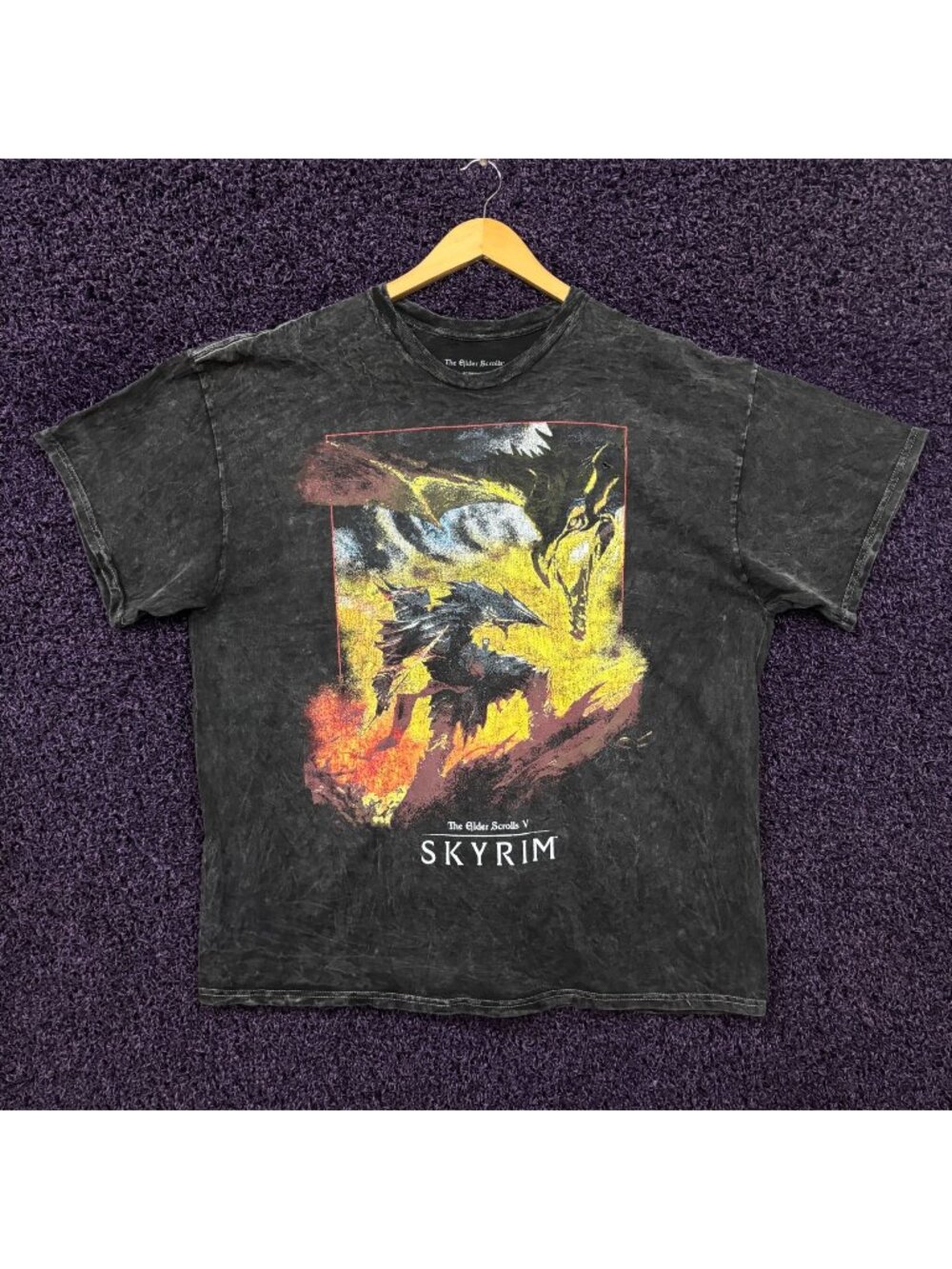 The Elder Scrolls V Skyrim Mineral Wash T-Shirt Size Extra Large